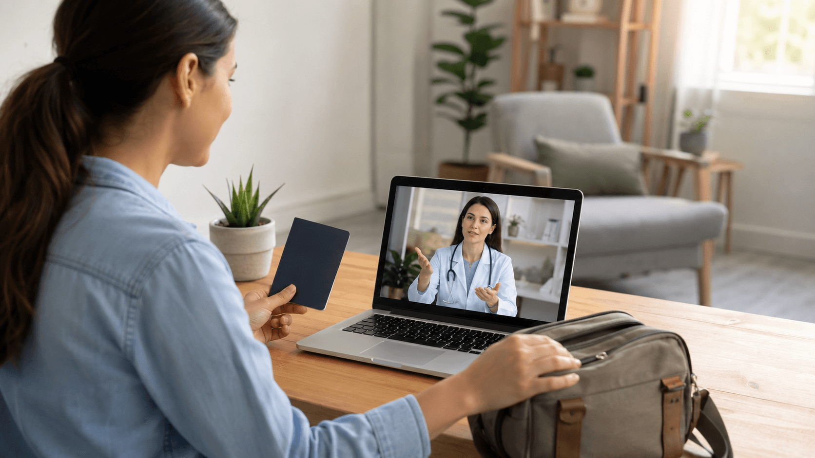 Saúde de Viagem telemedicine consultation